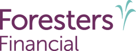 purple and green foresters financial logo