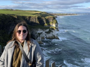 woman standing by cliffs